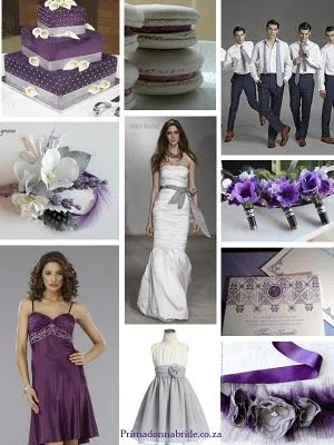 Novias y más: Decoración de Boda en morado y gris Novias y más: Decoración de Boda en morado y gris