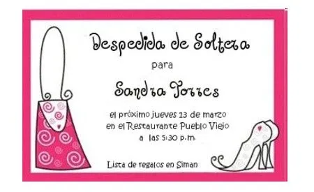 Invitaciónes para despedida de soltera modernas - Imagui Invitaciónes para despedida de soltera modernas - Imagui