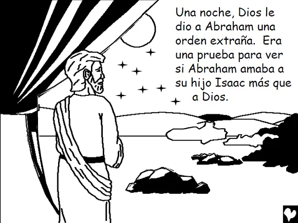 Historia bíblica "Dios prueba el amor de Abraham" para colorear ...