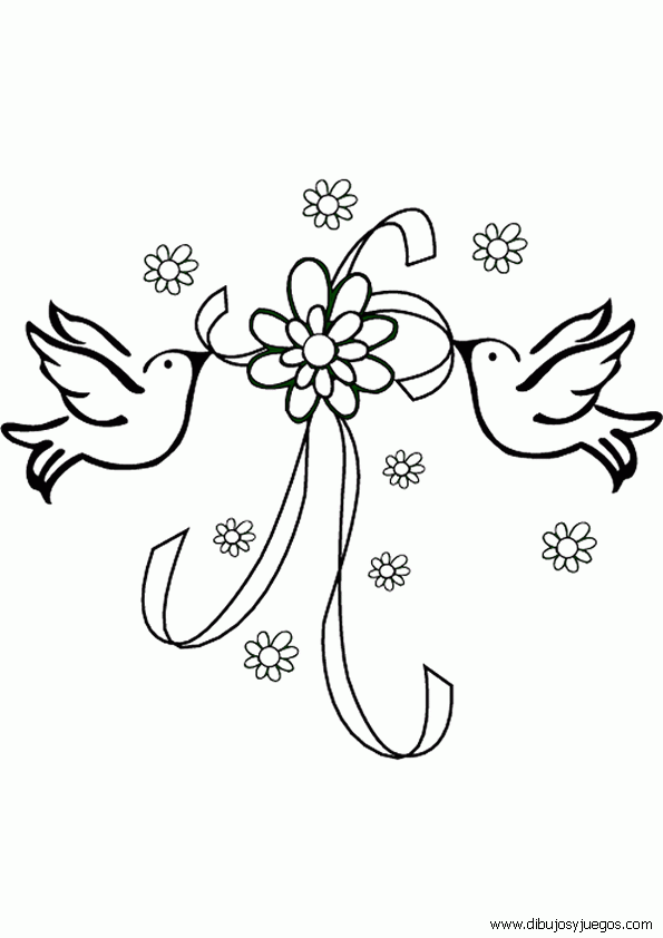Los novios Colouring Pages