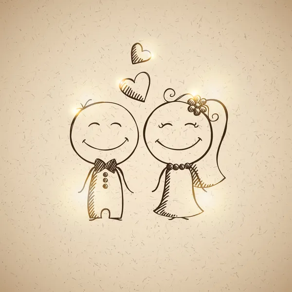 Novios dibujados a mano — Vector stock © redcollegiya #22221679 Novios dibujados a mano — Vector stock © redcollegiya #22221679