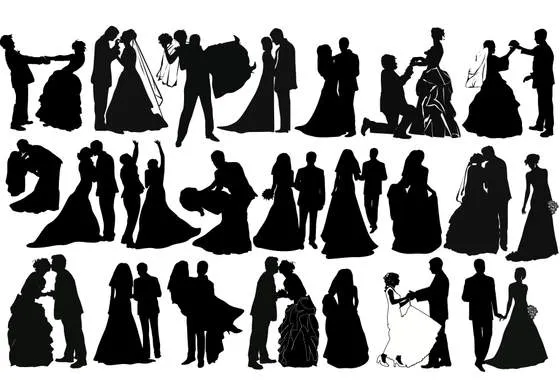 Parejas de novios vectores gratis - Imagui