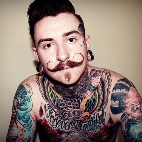 mustache tattoo man | Arte Corporal | Pinterest mustache tattoo man | Arte Corporal | Pinterest