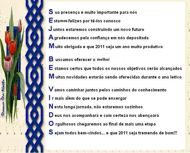 NTE São Joaquim/SC: Mensagem de boas vindas NTE São Joaquim/SC: Mensagem de boas vindas