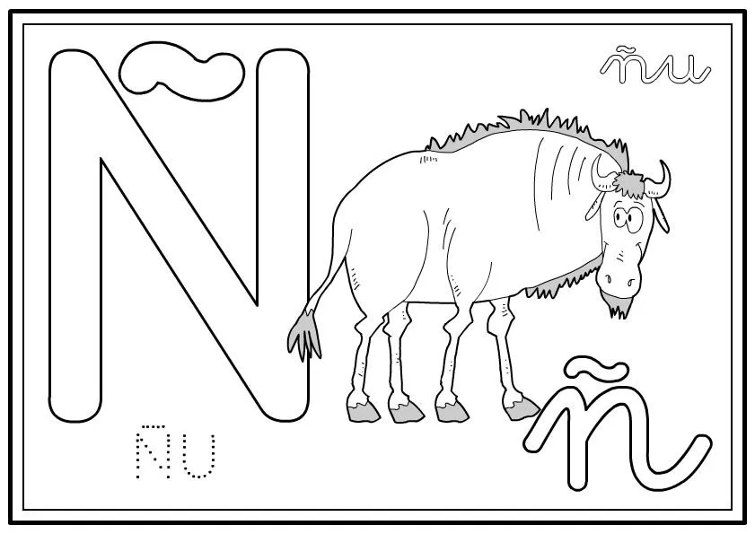 Ñu se escribe con “Ñ” | Plagda Infantil