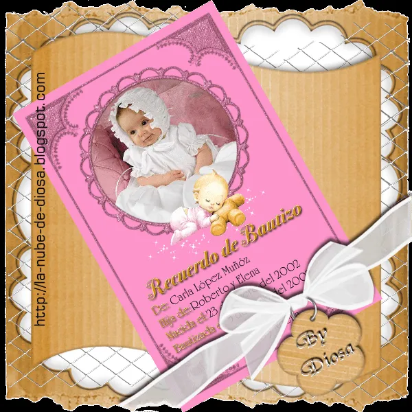 La Nube de Diosa: RECORDATORIO BAUTIZO NIÑA La Nube de Diosa: RECORDATORIO BAUTIZO NIÑA