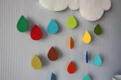 Nube de fieltro para decorar la habitación de un bebé - Decoracion ... Nube de fieltro para decorar la habitación de un bebé - Decoracion ...