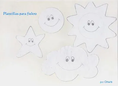 las plantillas que realicé para hacer la nube, el sol y la estrella ... las plantillas que realicé para hacer la nube, el sol y la estrella ...