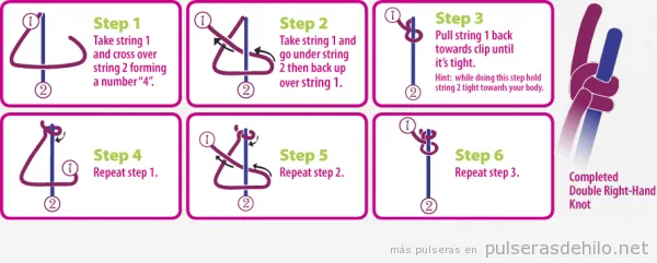 Cómo hacer un nudo doble con la mano derecha, paso a paso ... Cómo hacer un nudo doble con la mano derecha, paso a paso ...