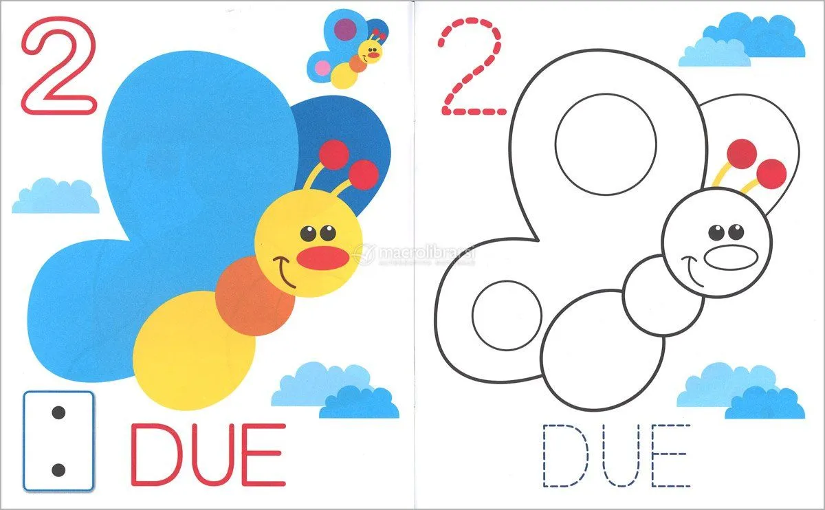 I Numeri da 1 a 10 - Attacca, Colora, Impara — Libro I Numeri da 1 a 10 - Attacca, Colora, Impara — Libro