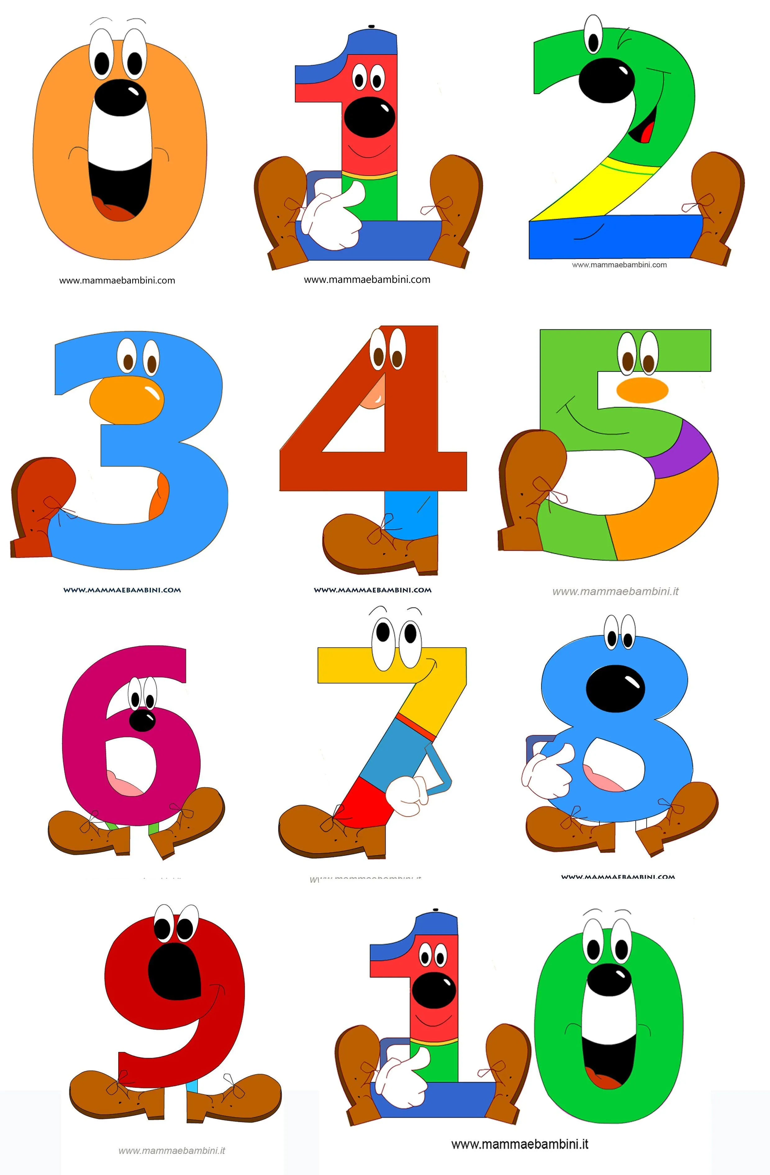 Numeri da stampare e colorare per bambini - Mamma e Bambini Numeri da stampare e colorare per bambini - Mamma e Bambini