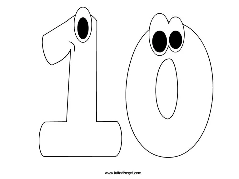 numero-10-da-colorare - MaestraMarta