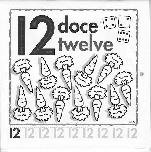 Para colorear numero 1 inglés - Imagui