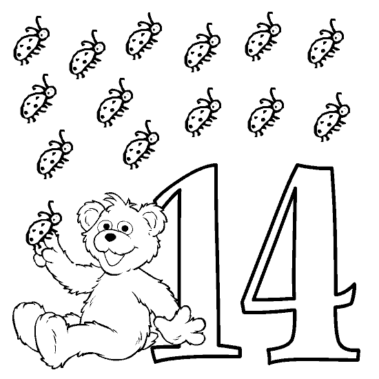 Numeros para colorear 13 - Imagui
