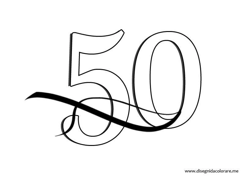 Numero 50 da stampare | Disegni da colorare Numero 50 da stampare | Disegni da colorare