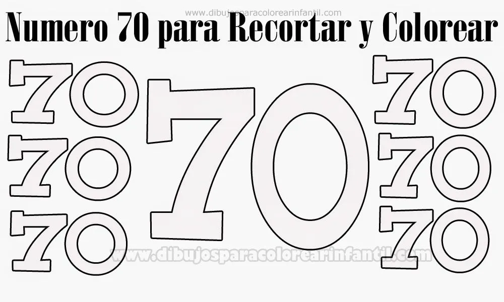 Numero 70 para imprimir y colorear ~ Dibujos para Colorear Infantil Numero 70 para imprimir y colorear ~ Dibujos para Colorear Infantil