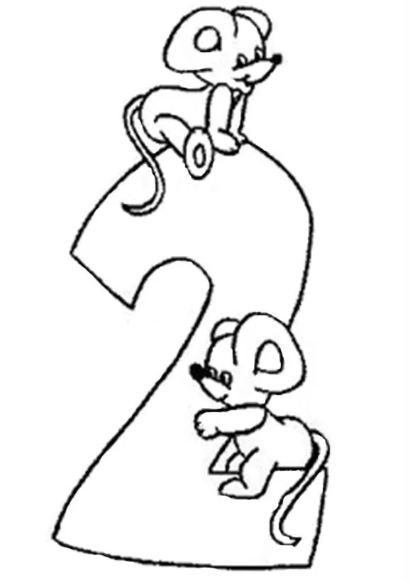 Numeros para colorear: el 2 | Dibujos para colorear e imprimir ... Numeros para colorear: el 2 | Dibujos para colorear e imprimir ...