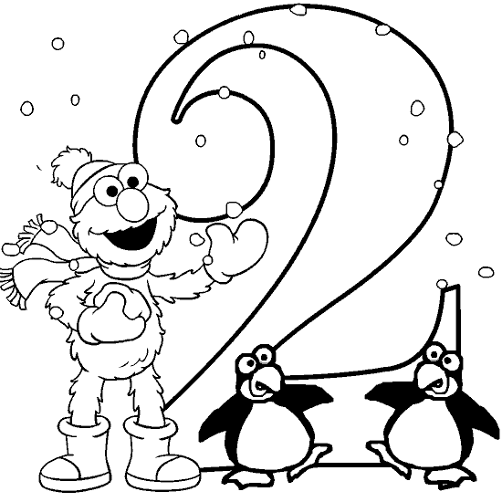 Número 2 para Colorear "Plaza Sésamo" - Dibujos para Colorear e ... Número 2 para Colorear "Plaza Sésamo" - Dibujos para Colorear e ...