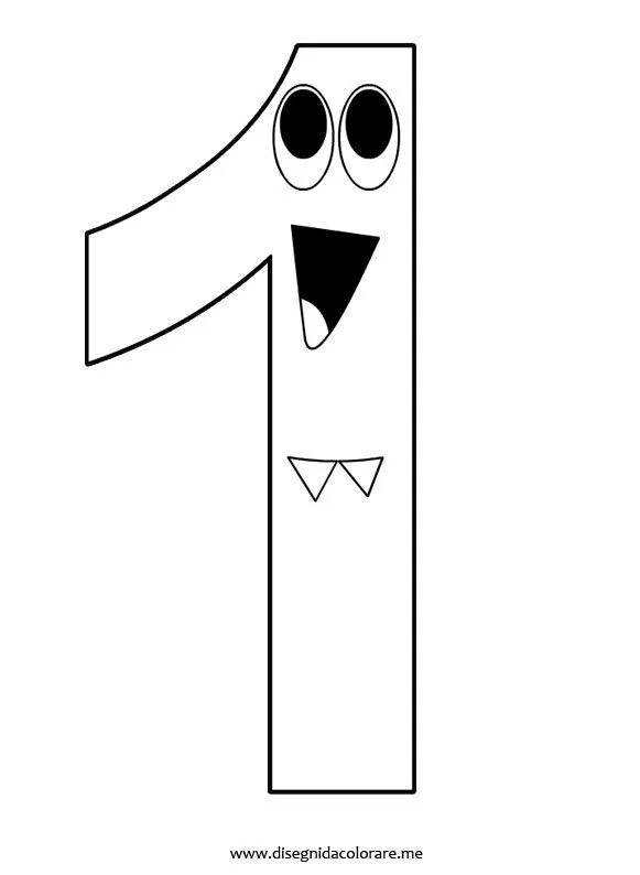 Numero 1 | Disegni da colorare
