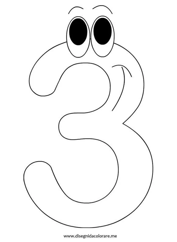 Numero 3 | Disegni da colorare