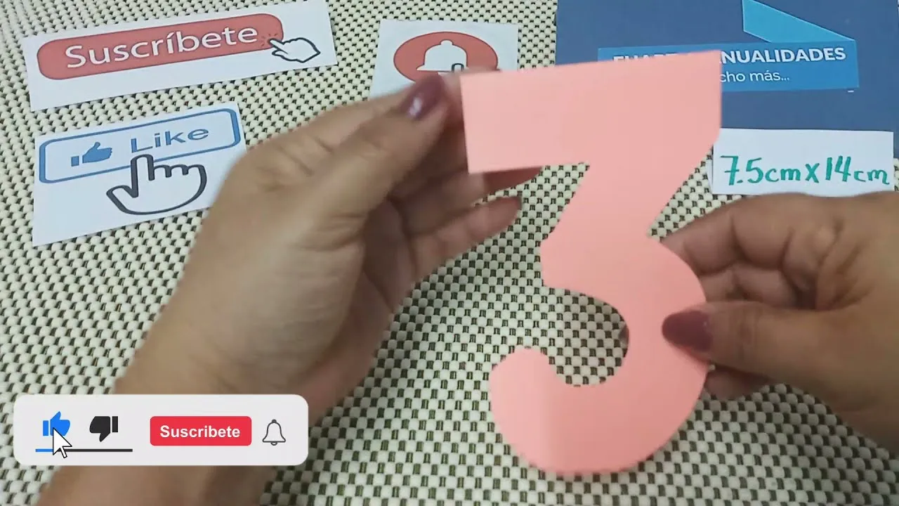 El número 3 en papel sin molde - YouTube