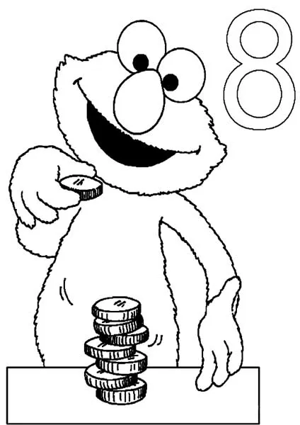 Número Ocho para Pintar e Imprimir. - Dibujos para Colorear e Imprimir Número Ocho para Pintar e Imprimir. - Dibujos para Colorear e Imprimir