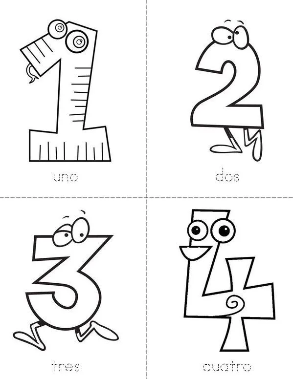 Numeros 1-10 Book - Twisty Noodle