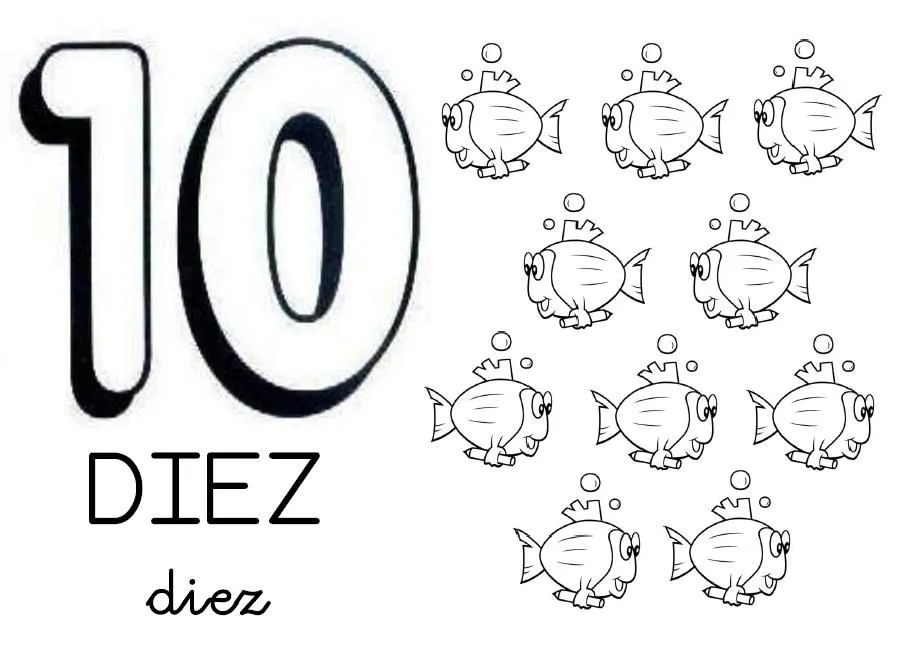 FICHAS DE APRENDIZAJE: numero 10