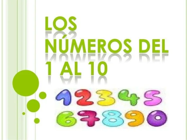 Los números del 1 al 10