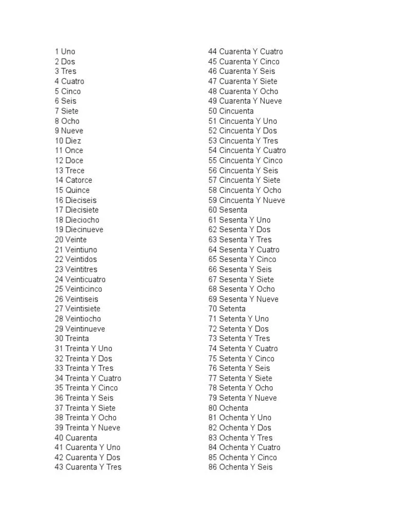 Numeros Del 1 Al 1000 Con Letras | PDF | Cordófonos | Laúd de cuello