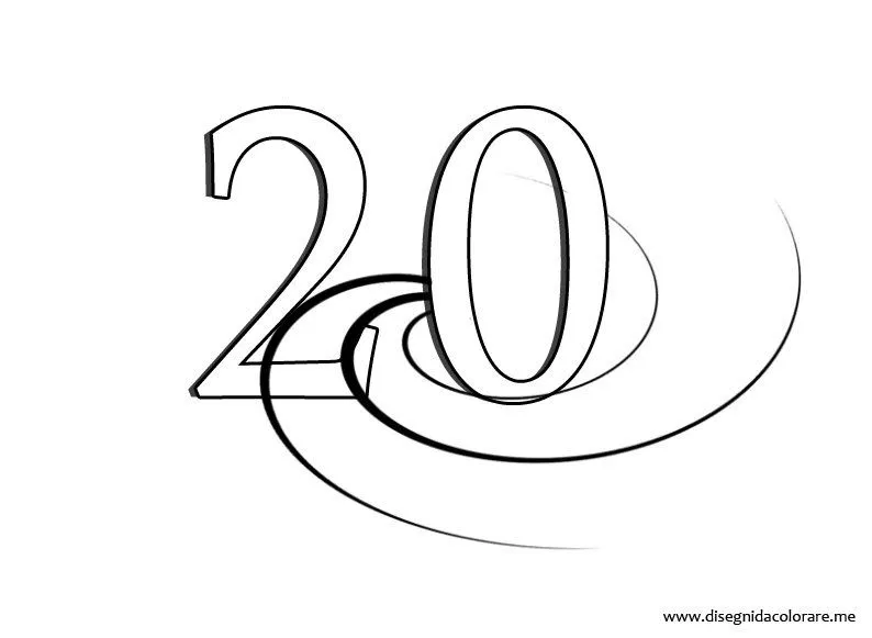 numeros 20 Colouring Pages (page 2)