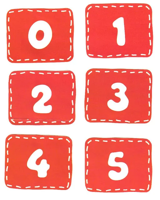 Números del 0 al 5, muchos-pocos y suma en horizontal Números del 0 al 5, muchos-pocos y suma en horizontal