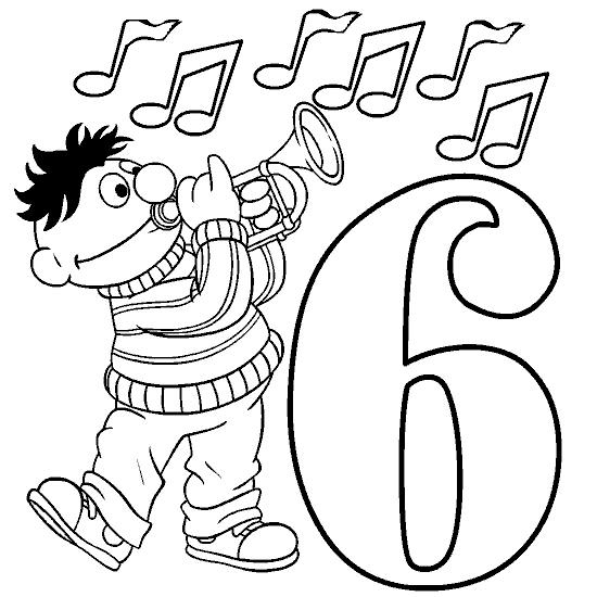 Numeros de Barrio Sesamo para colorear: 6 ~ Dibujos para Colorear ...