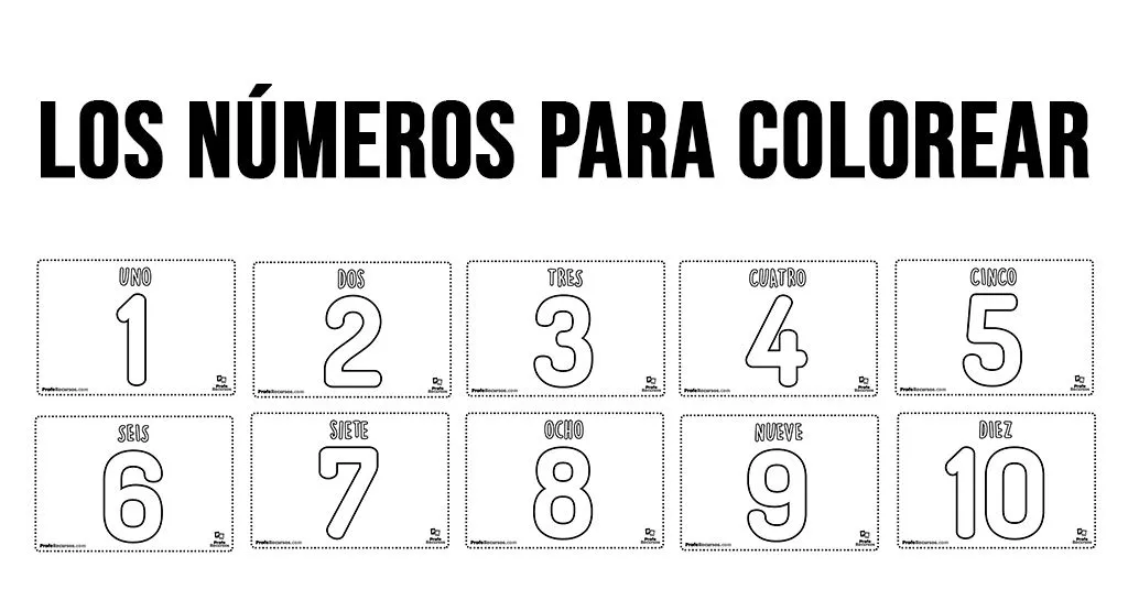Los Números para Colorear | Números para imprimir y colorear Los Números para Colorear | Números para imprimir y colorear