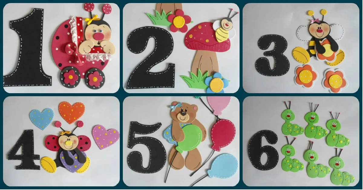 Números. Decora con foami, platillas y moldes incluidos ... Números. Decora con foami, platillas y moldes incluidos ...