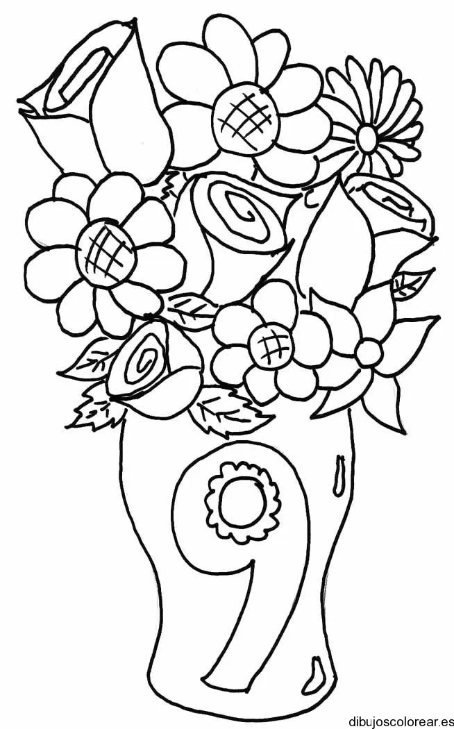 Dibujos de jarrones para colorear - Imagui