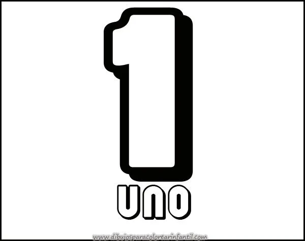 De los numeros 1 al 5 para colorear - Imagui