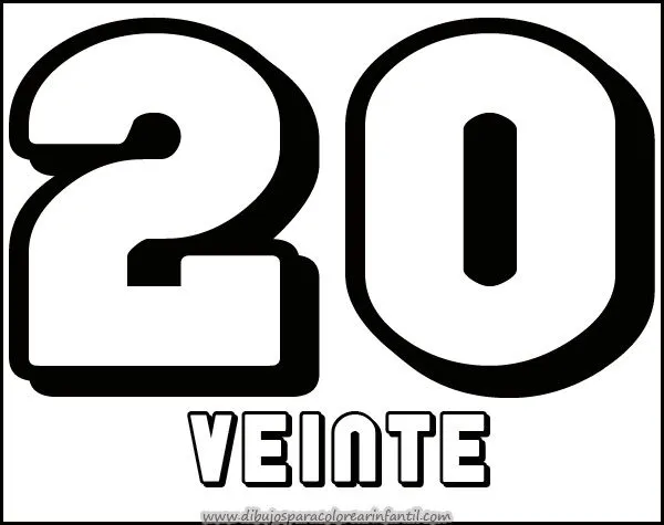 Números para Imprimir y Colorear: 20,30,40 ~ Dibujos para Colorear ... Números para Imprimir y Colorear: 20,30,40 ~ Dibujos para Colorear ...