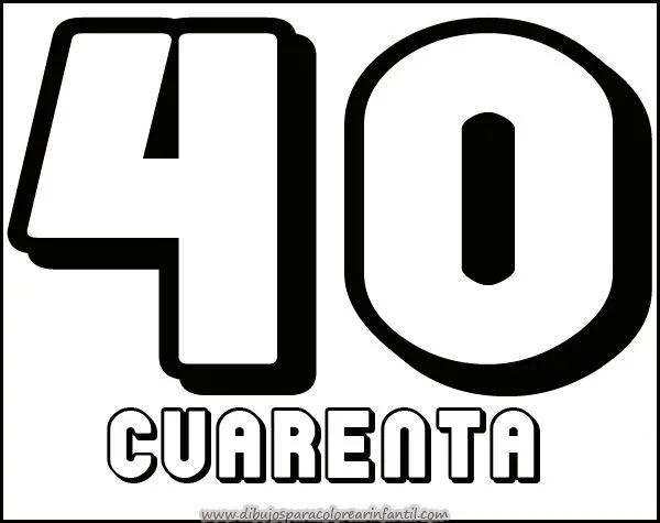 Números para Imprimir y Colorear: 20,30,40 ~ Dibujos para Colorear ...