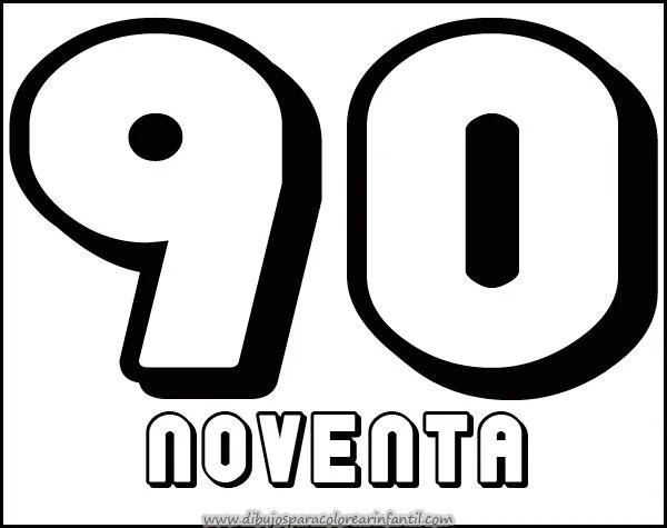 Números para Imprimir y Colorear: 50,60,70,80,90 ~ Dibujos para ... Números para Imprimir y Colorear: 50,60,70,80,90 ~ Dibujos para ...