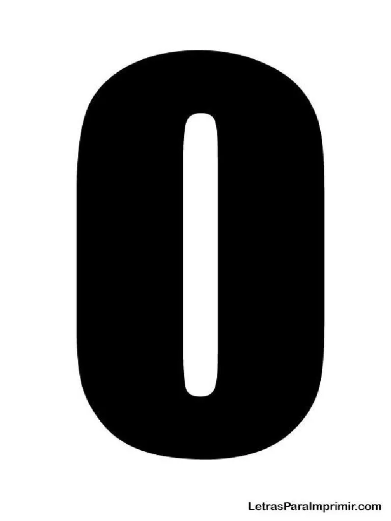 Números para Imprimir Del 0 Al 9 | PDF
