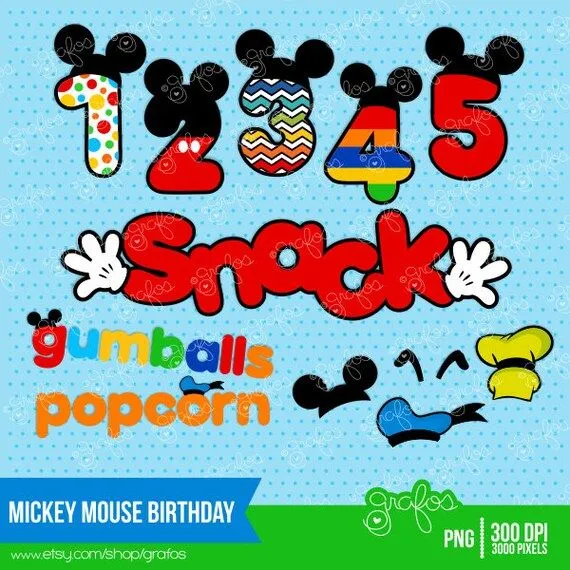 Mickey Mouse y lo numeros - Imagui