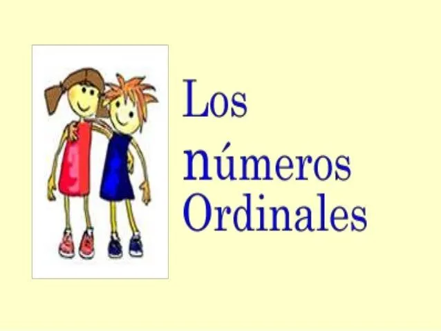 Los números ordinales 1º al 10º