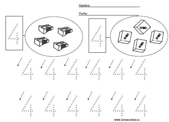 Numeros punteados para repasar - Imagui