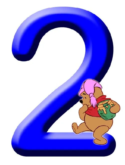 NUMEROS DE WINNIE THE POOH PARA NIÑOS:NUMERO DOS : COSAS PARA NIÑOS NUMEROS DE WINNIE THE POOH PARA NIÑOS:NUMERO DOS : COSAS PARA NIÑOS