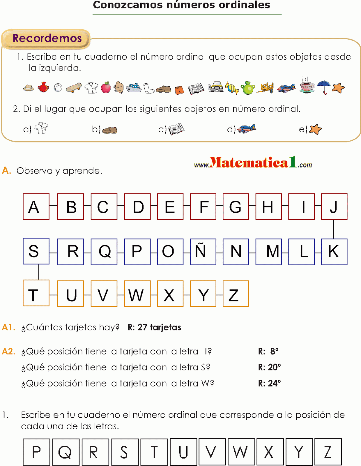 NÚMEROS+ORDINALES+EJERCICIOS+ ...