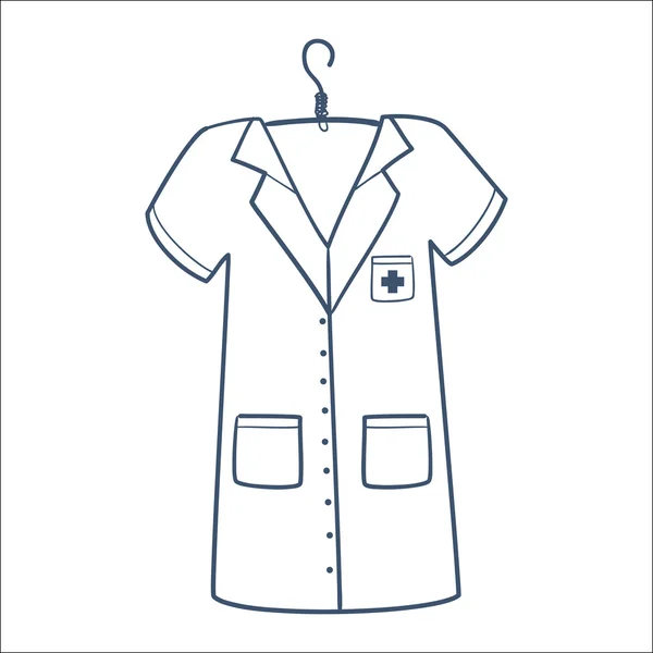 Nurse or doctor uniform isolated on white. — Vector stock ... Nurse or doctor uniform isolated on white. — Vector stock ...