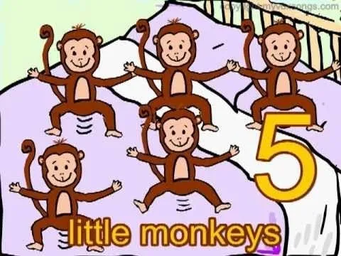 Nursery Rhymes - Five Little Monkeys - English for kids - YouTube