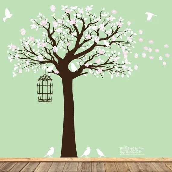 Nursery Wall Decal Flower Blossom Tree Baby by wallartdesign Nursery Wall Decal Flower Blossom Tree Baby by wallartdesign