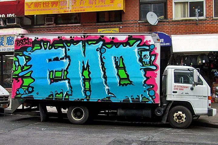NYC's stylish graffiti trucks & vans with Xabu, JR, Grocer, Emo & more NYC's stylish graffiti trucks & vans with Xabu, JR, Grocer, Emo & more